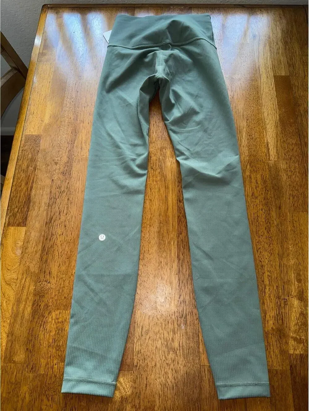 Lululemon Wunder Train Ribbed High Rise 28” Grey Eucalyptus Size 2 NWT